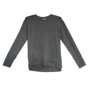 Charcoal Heather Long Sleeve Sweatshirt for Women, Model & Spandexes'S(6/7), NWT